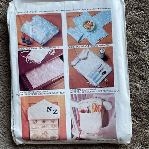 McCall’s Crafts Vintage Sewing Patterns for Household Gifts 791 - Picture 4 of 7